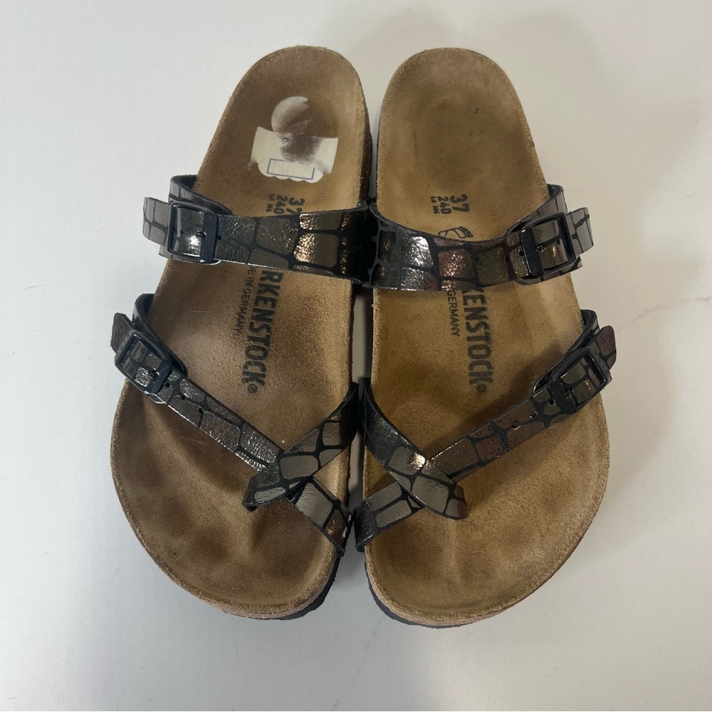 Birkenstock Mayari Croc‑Print Double Strap Sandal Slip-On EU 37 / US 6 - Picture 6 of 12